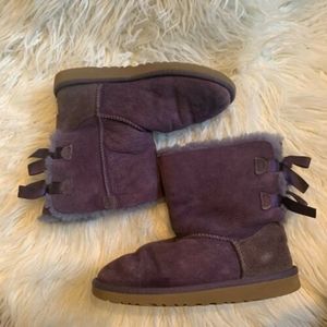 Ugg Baily Bow ll short sz 4 big girl purple boot